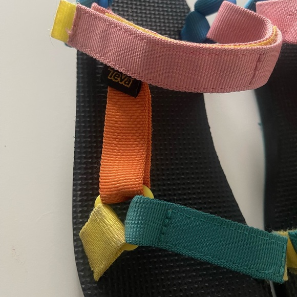 Teva Original Universal Kids Unisex Sandals US 3 Multicolor Straps - Picture 2 of 6